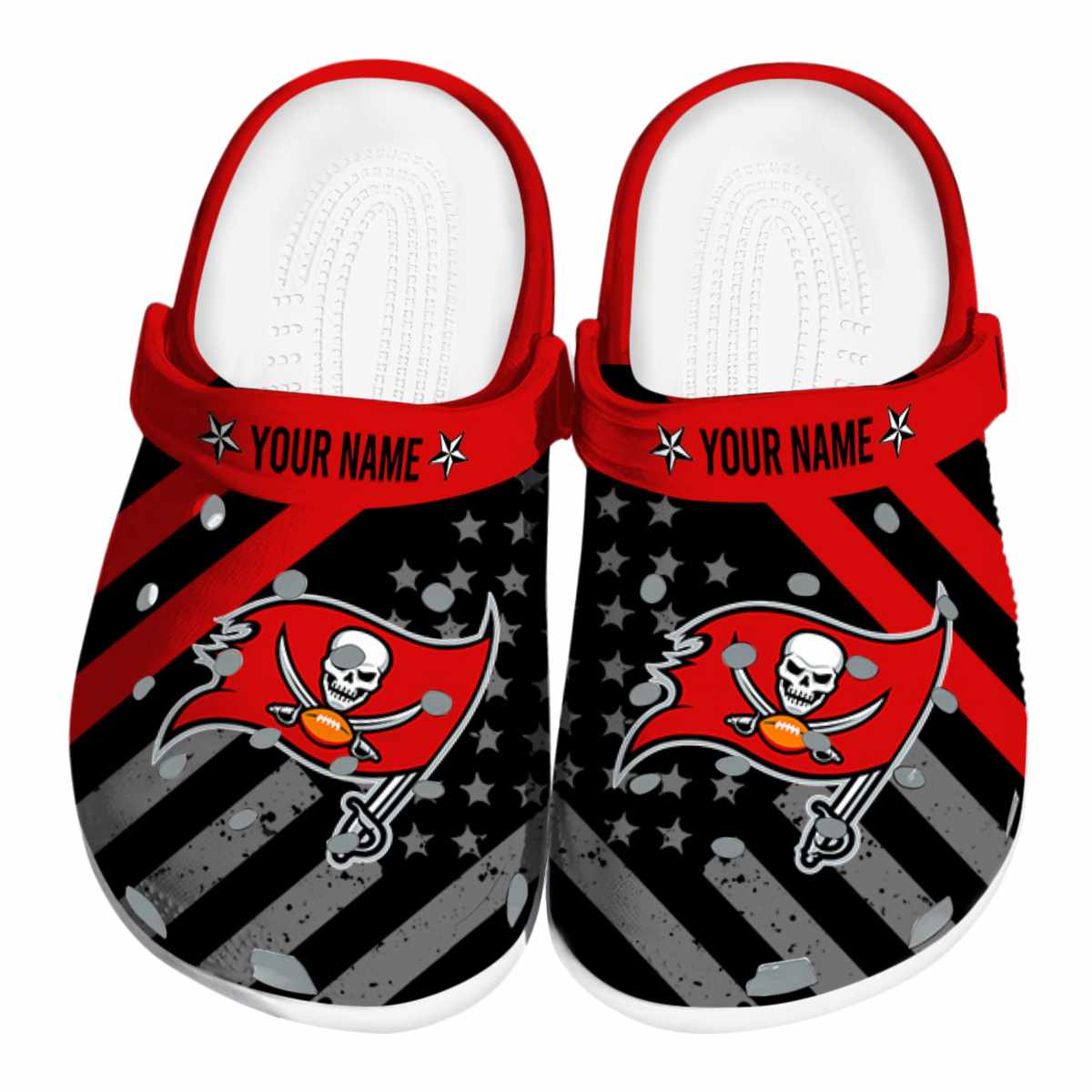 Tampa Bay Buccaneers NFL Sport Crocs Crocband Clogs Shoes Comfortable For Men Women and Kids