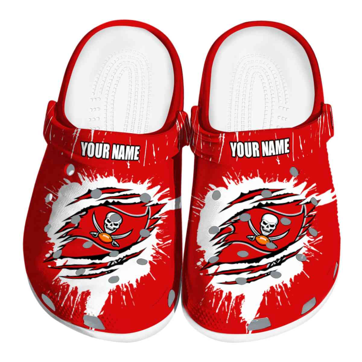 Tampa Bay Buccaneers NFL Sport Crocs Crocband Clogs Shoes Comfortable For Men Women and Kids