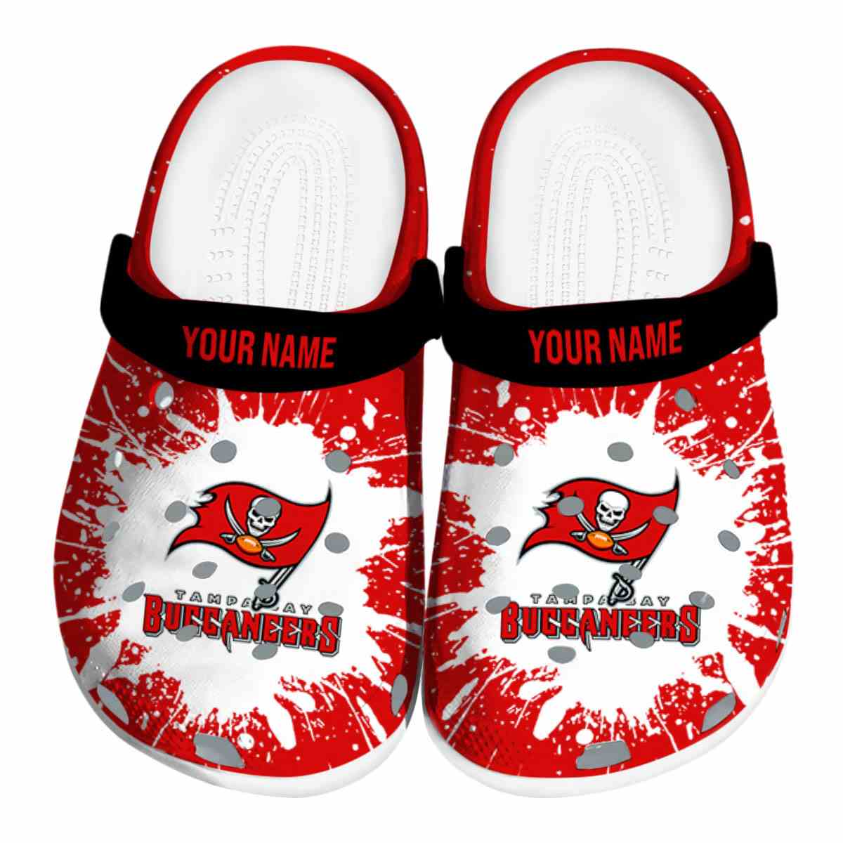 Tampa Bay Buccaneers NFL Sport Crocs Crocband Clogs Shoes Comfortable For Men Women and Kids