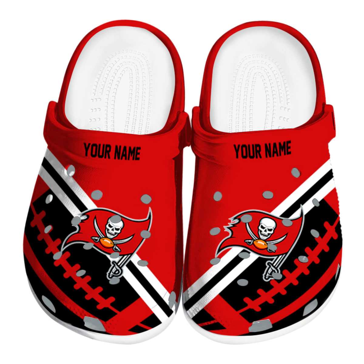 Tampa Bay Buccaneers NFL Sport Crocs Crocband Clogs Shoes Comfortable For Men Women and Kids