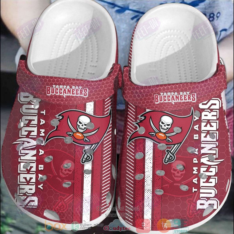 Tampa Bay Buccaneers NFL Sport Crocs Crocband Clogs Shoes Comfortable For Men Women and Kids