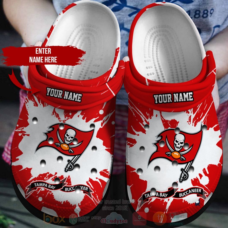 Tampa Bay Buccaneers NFL Sport Crocs Crocband Clogs Shoes Comfortable For Men Women and Kids