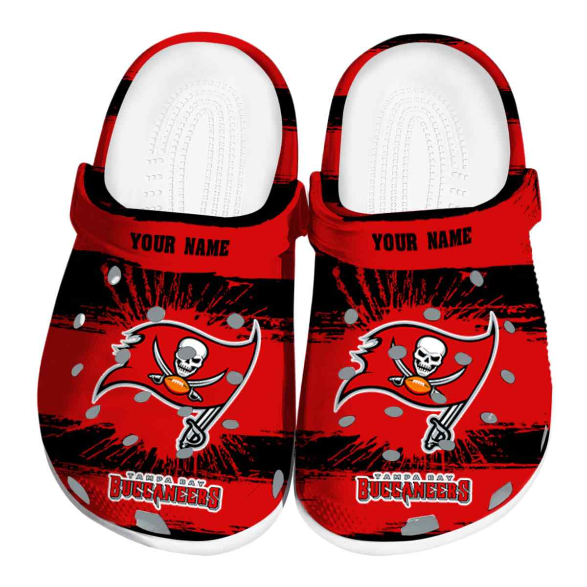 Tampa Bay Buccaneers NFL Sport Crocs Crocband Clogs Shoes Comfortable For Men Women and Kids
