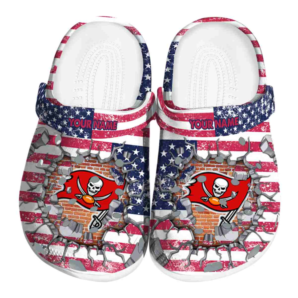 Tampa Bay Buccaneers NFL Sport Crocs Crocband Clogs Shoes Comfortable For Men Women and Kids