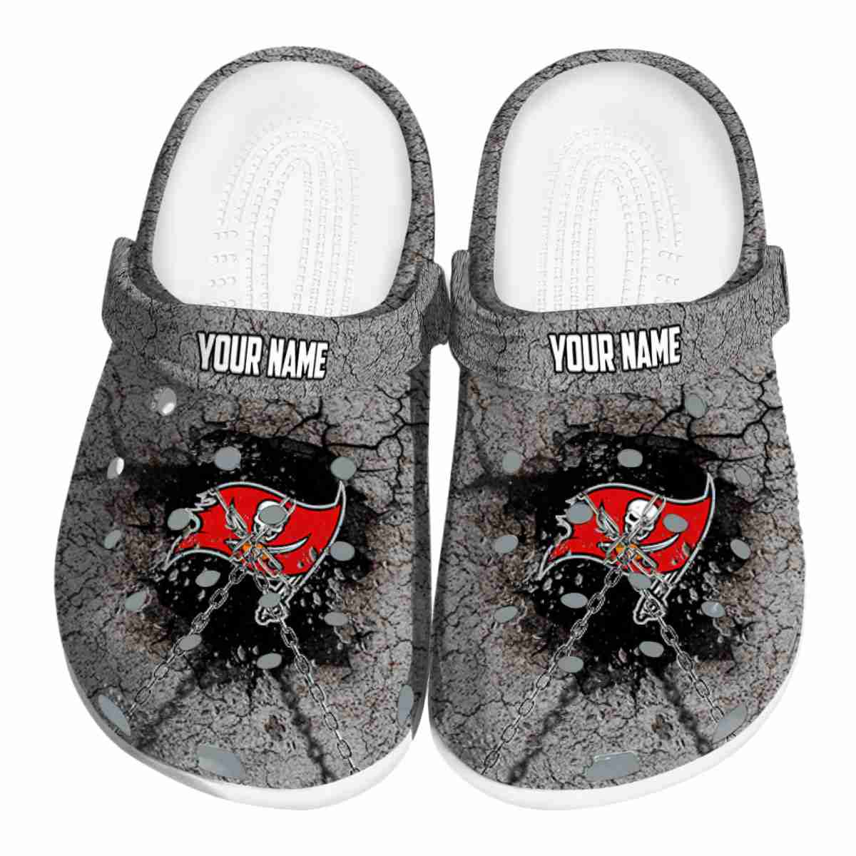 Tampa Bay Buccaneers NFL Sport Crocs Crocband Clogs Shoes Comfortable For Men Women and Kids