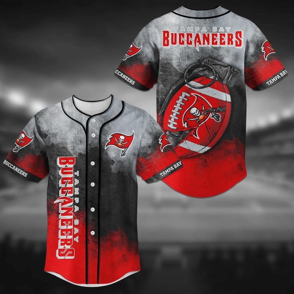 Tampa Bay Buccaneers NLF Baseball Jersey Shirt In Grenade Design