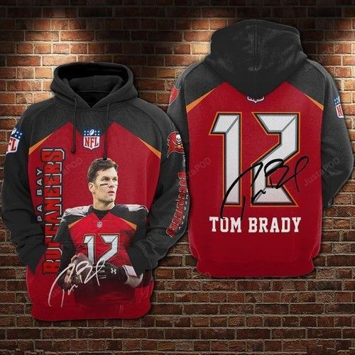Tampa Bay Buccaneers Number 12 Tom Brady 3D All Over Print Hoodie, Zip Hoodie