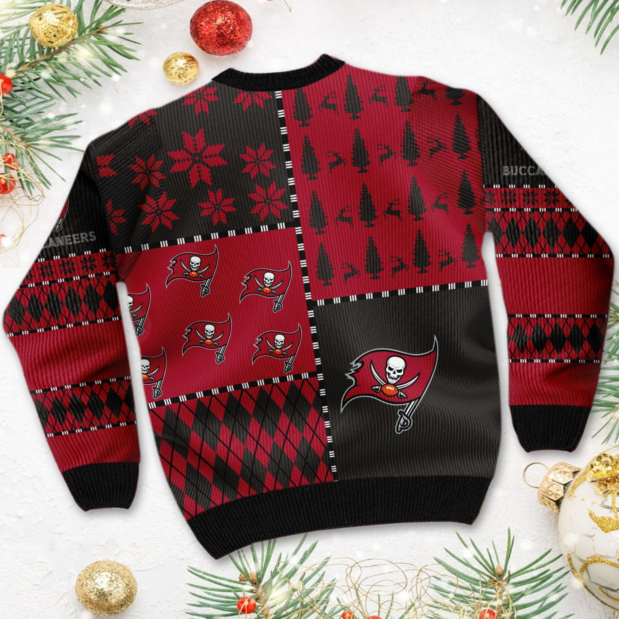 Tampa Bay Buccaneerss Christmas Gift For Buccaneers Fans Ugly Christmas Sweater Adult 3D Funny Matching for family - Image 3