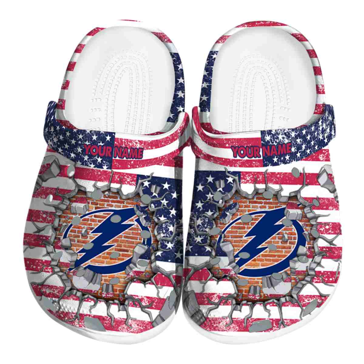 Tampa Bay Lightning NHL Sport Crocs Crocband Clogs Shoes Comfortable For Men Women and Kids