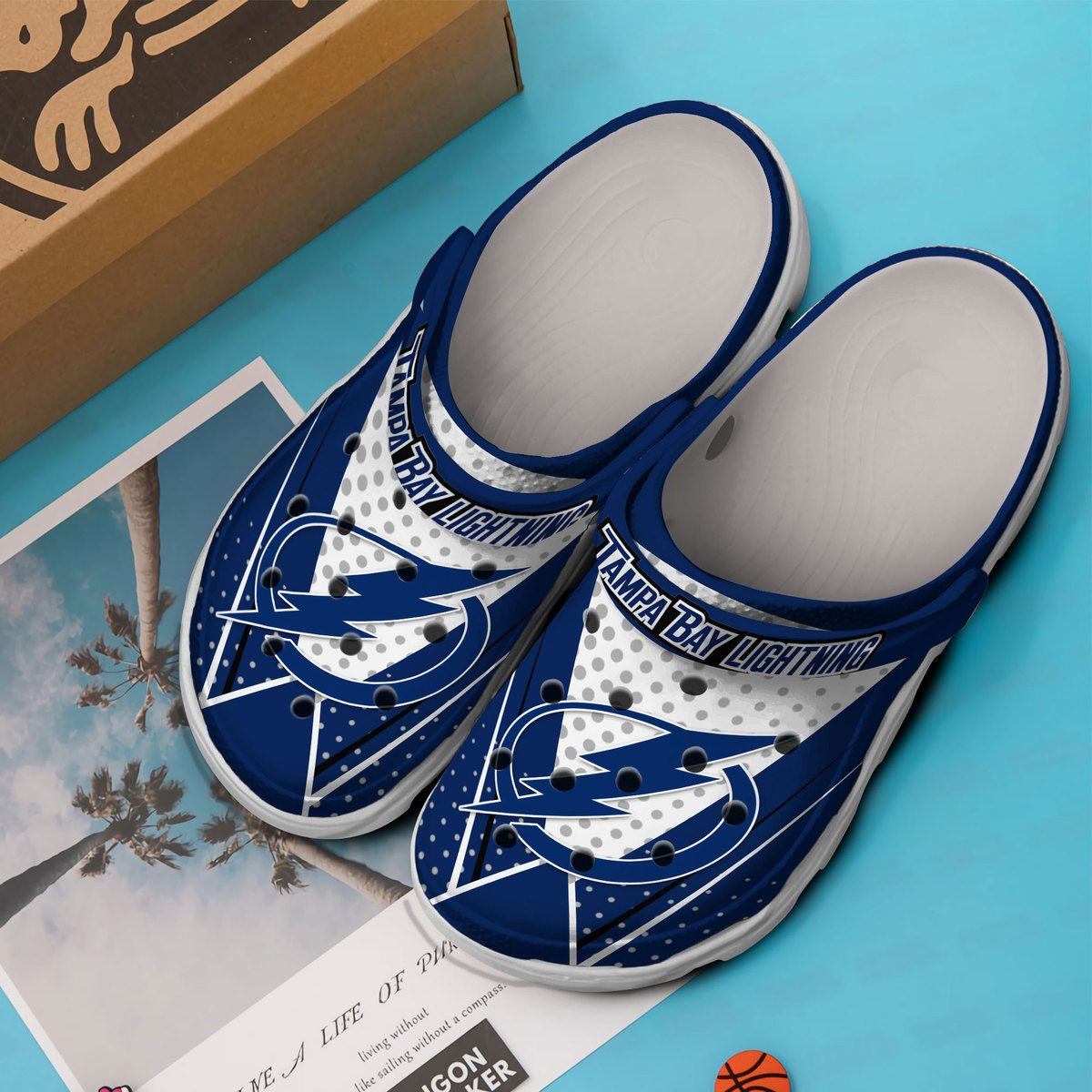 Tampa Bay Lightning NHL Sport Crocs Crocband Clogs Shoes Comfortable For Men Women and Kids - Image 3