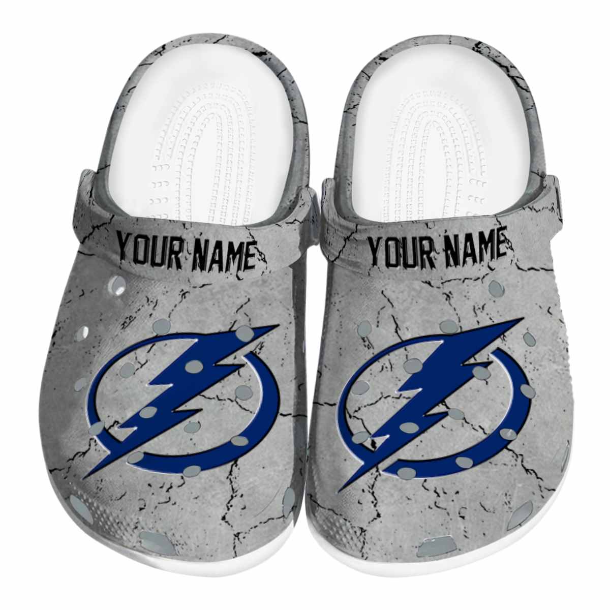 Tampa Bay Lightning NHL Sport Crocs Crocband Clogs Shoes Comfortable For Men Women and Kids