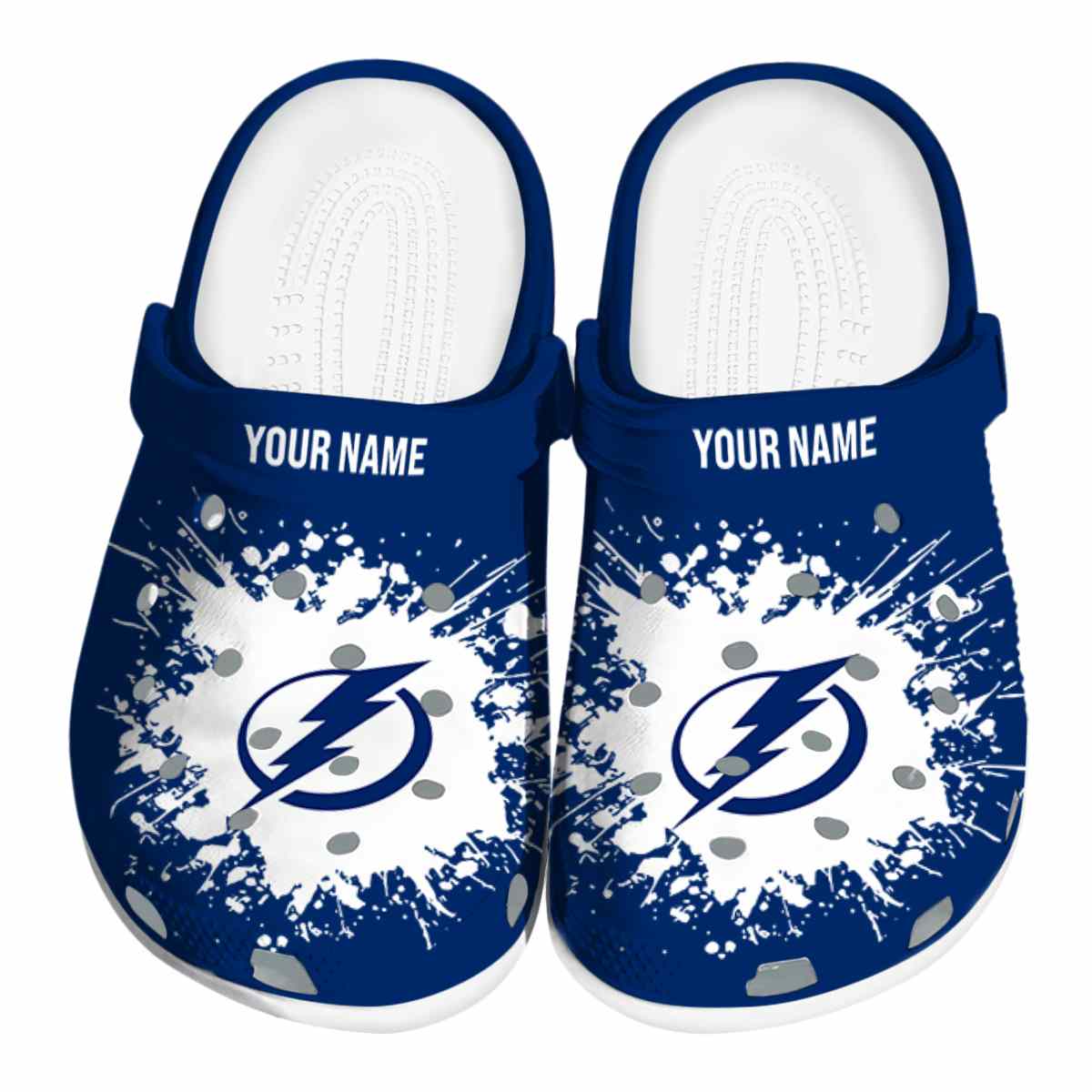 Tampa Bay Lightning NHL Sport Crocs Crocband Clogs Shoes Comfortable For Men Women and Kids