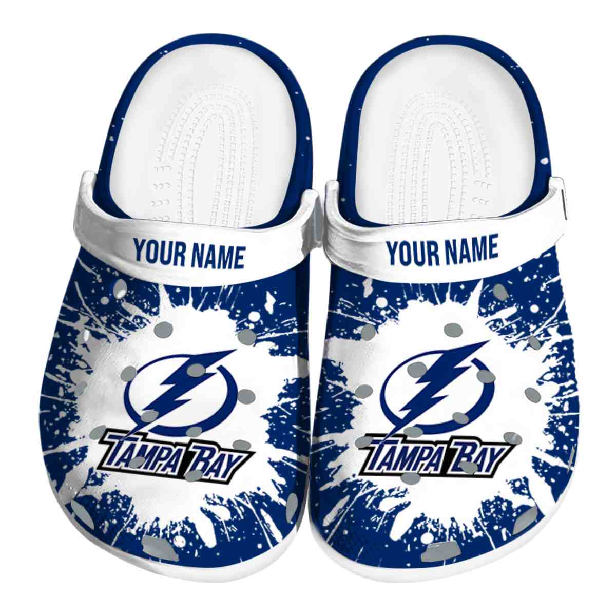 Tampa Bay Lightning NHL Sport Crocs Crocband Clogs Shoes Comfortable For Men Women and Kids