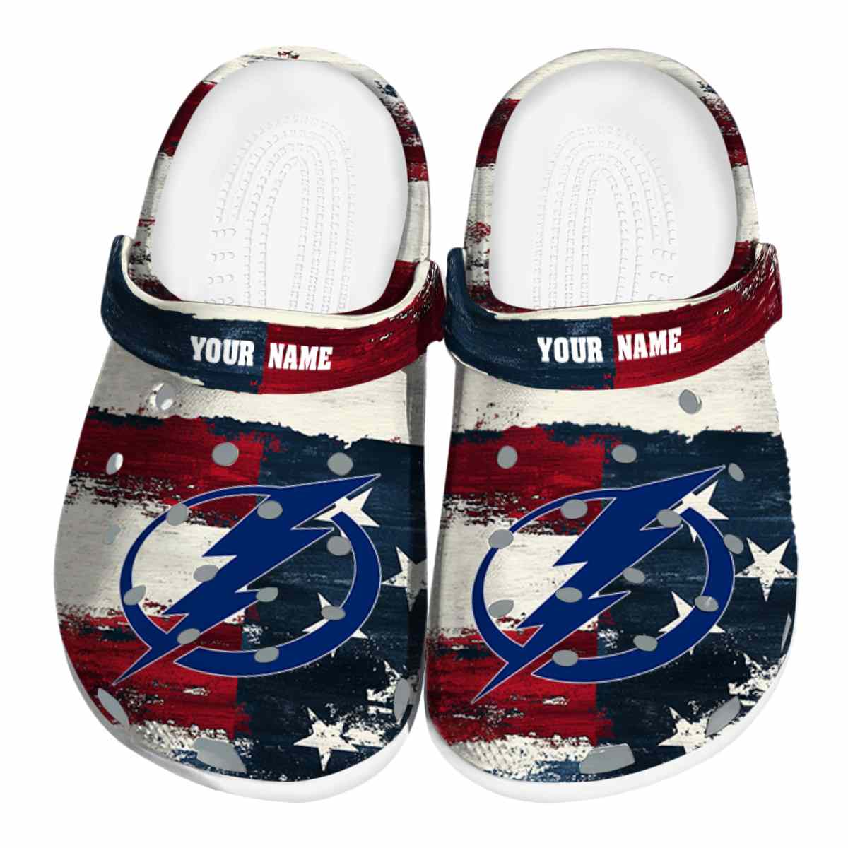 Tampa Bay Lightning NHL Sport Crocs Crocband Clogs Shoes Comfortable For Men Women and Kids