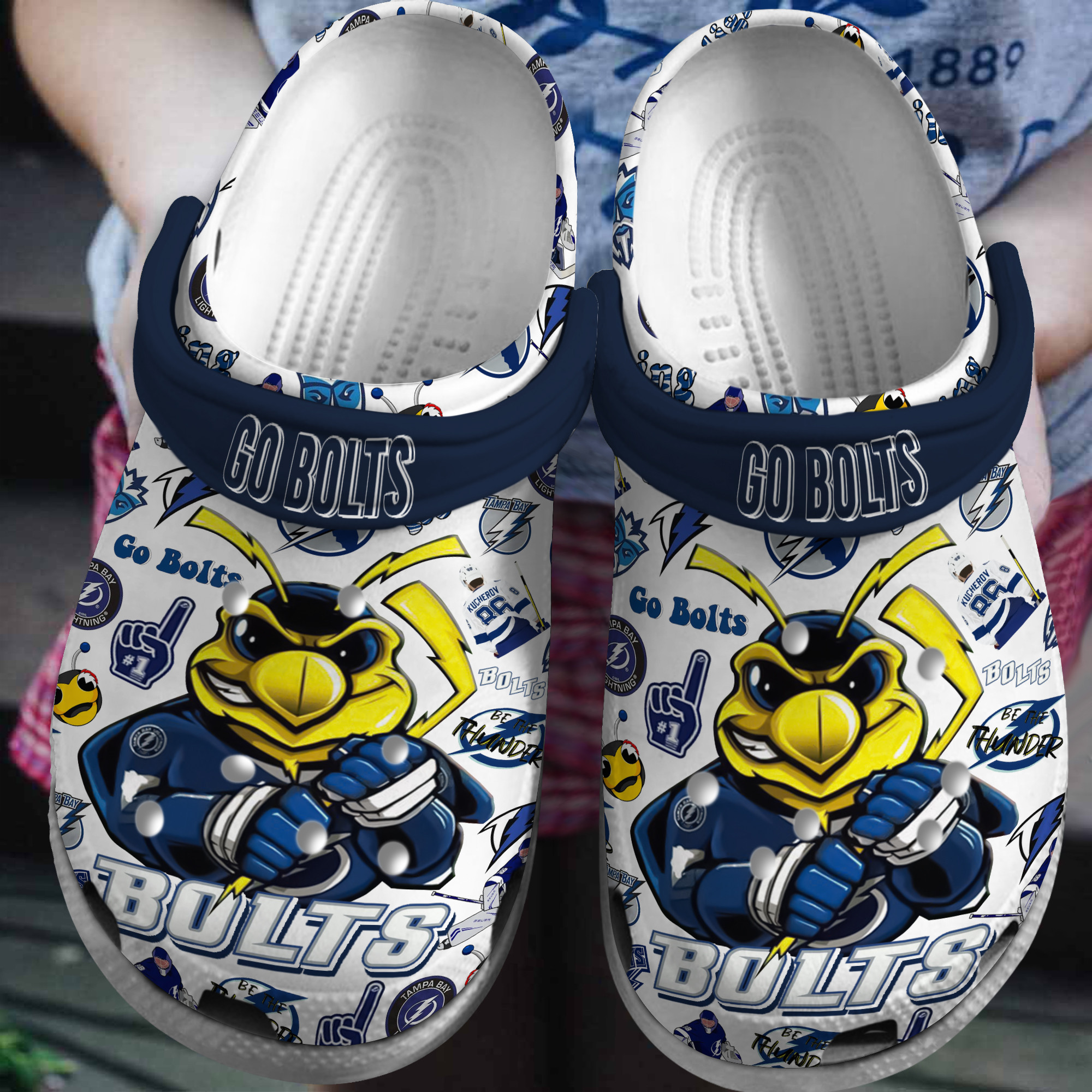 Tampa Bay Lightning NHL Sport Crocs Crocband Clogs Shoes Comfortable For Men Women and Kids