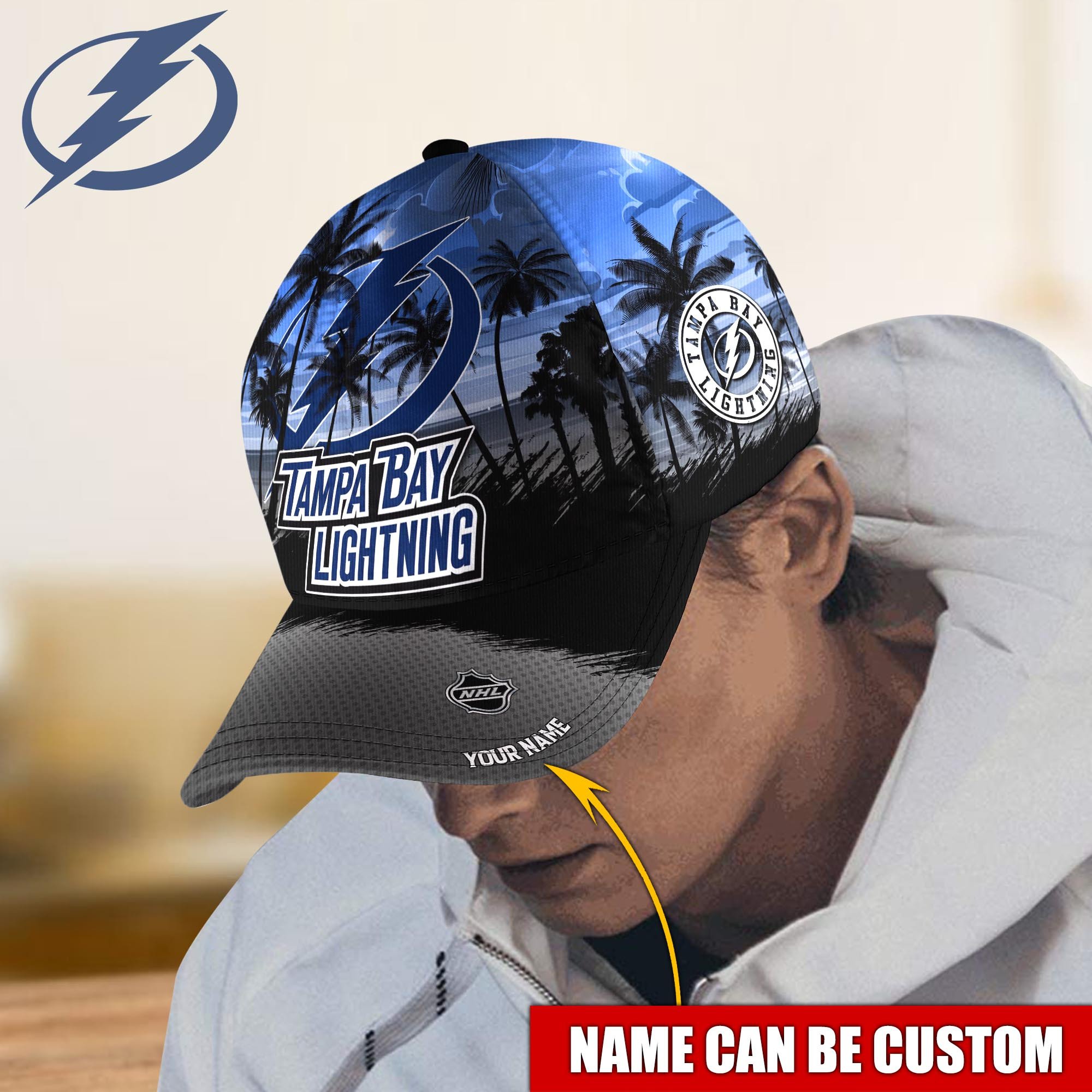 Tampa Bay Lightning Personalized Classic Caps, Baseball Caps Trucker Hats Custom Hats Gifts For Men & Women