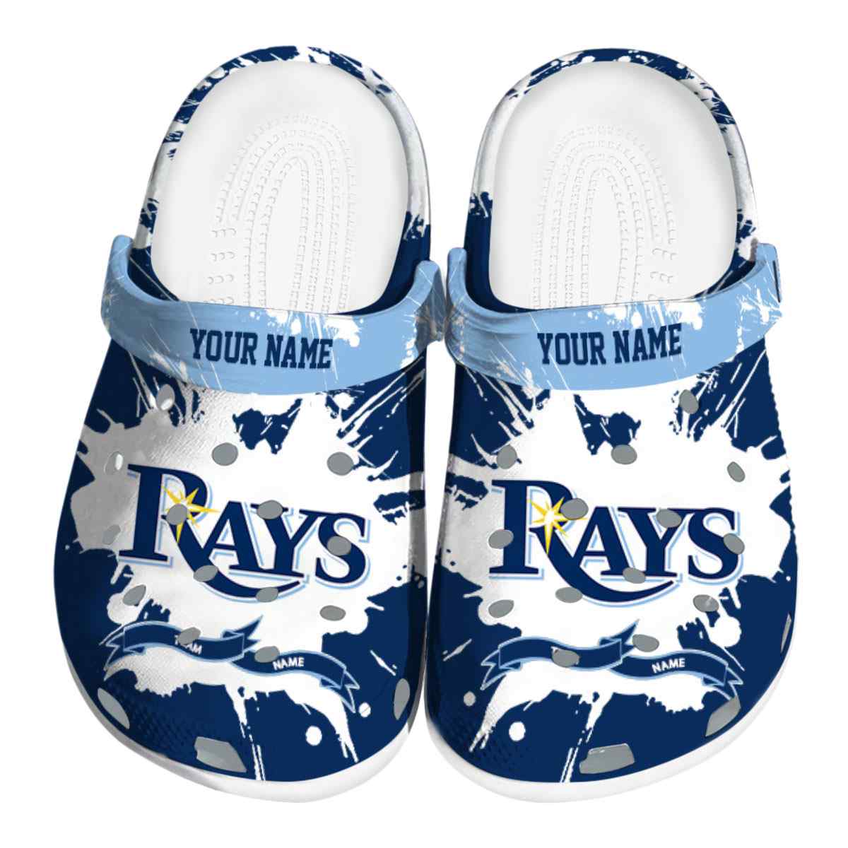 Tampa Bay Rays MLB Sport Crocs Crocband Clogs Shoes Comfortable For Men Women and Kids