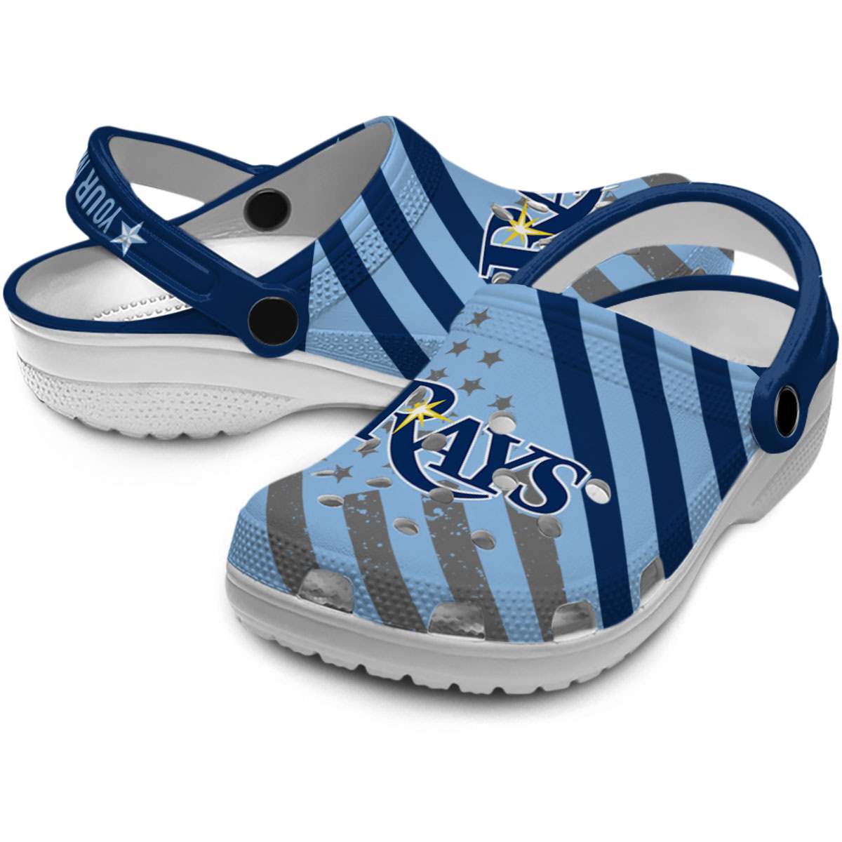 Tampa Bay Rays MLB Sport Crocs Crocband Clogs Shoes Comfortable For Men Women and Kids - Image 3