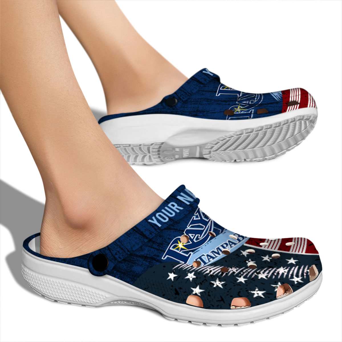 Tampa Bay Rays MLB Sport Crocs Crocband Clogs Shoes Comfortable For Men Women and Kids - Image 2