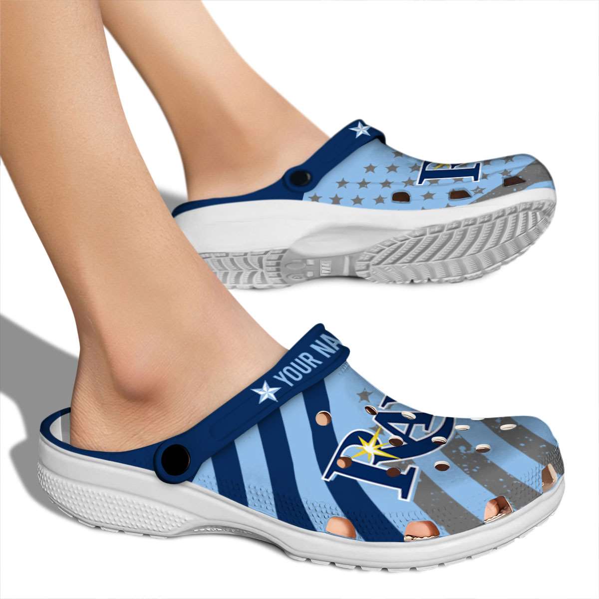 Tampa Bay Rays MLB Sport Crocs Crocband Clogs Shoes Comfortable For Men Women and Kids - Image 2