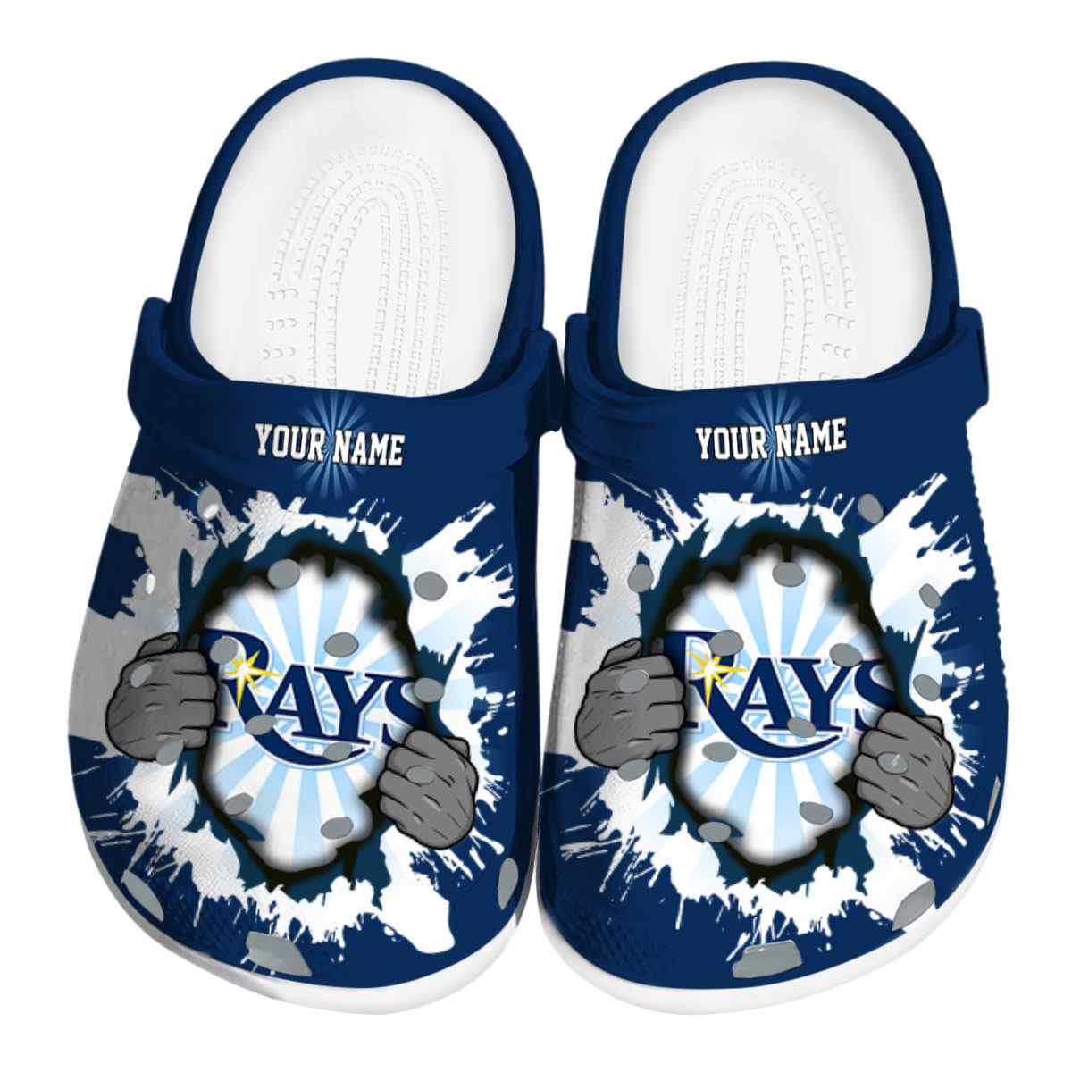 Tampa Bay Rays MLB Sport Crocs Crocband Clogs Shoes Comfortable For Men Women and Kids