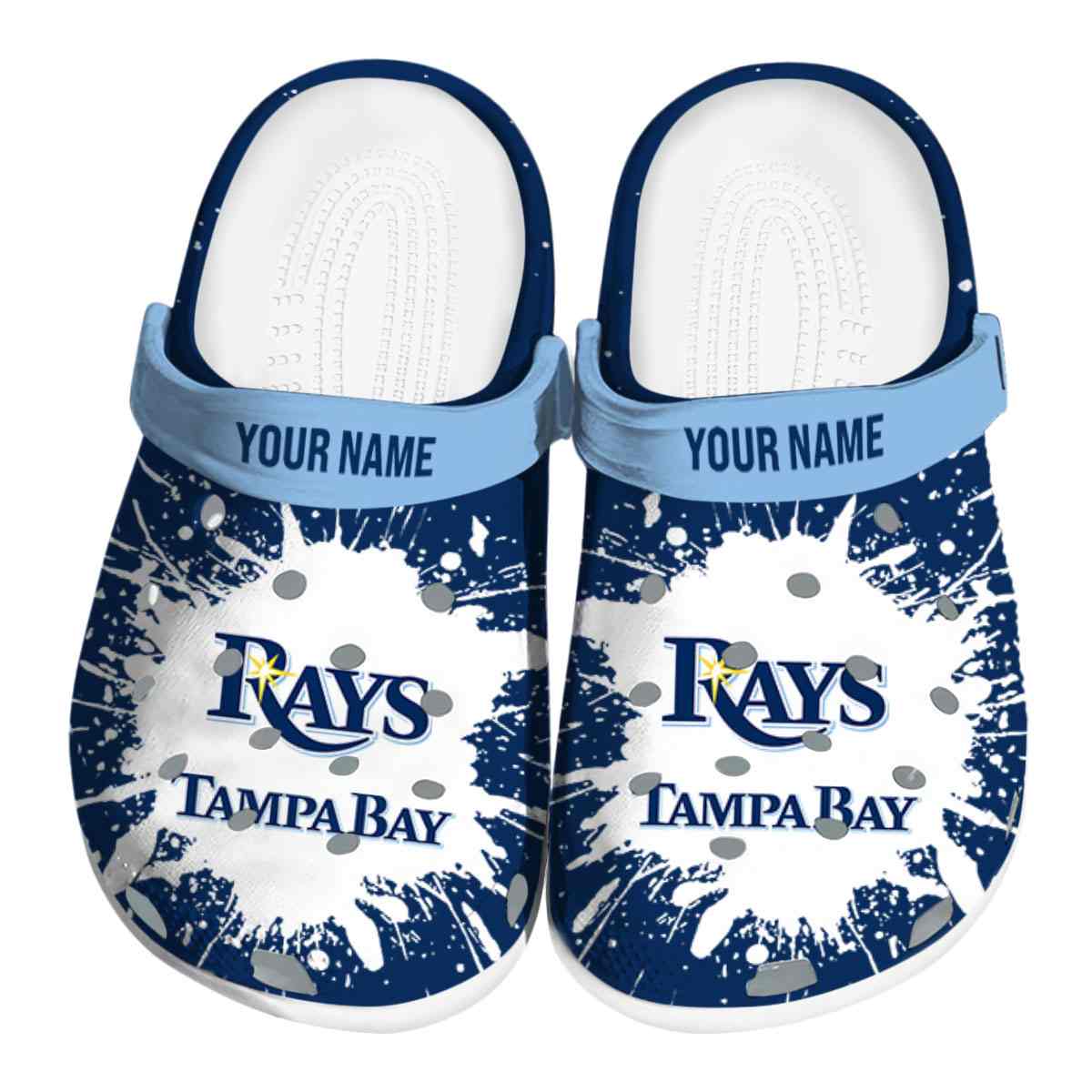 Tampa Bay Rays MLB Sport Crocs Crocband Clogs Shoes Comfortable For Men Women and Kids