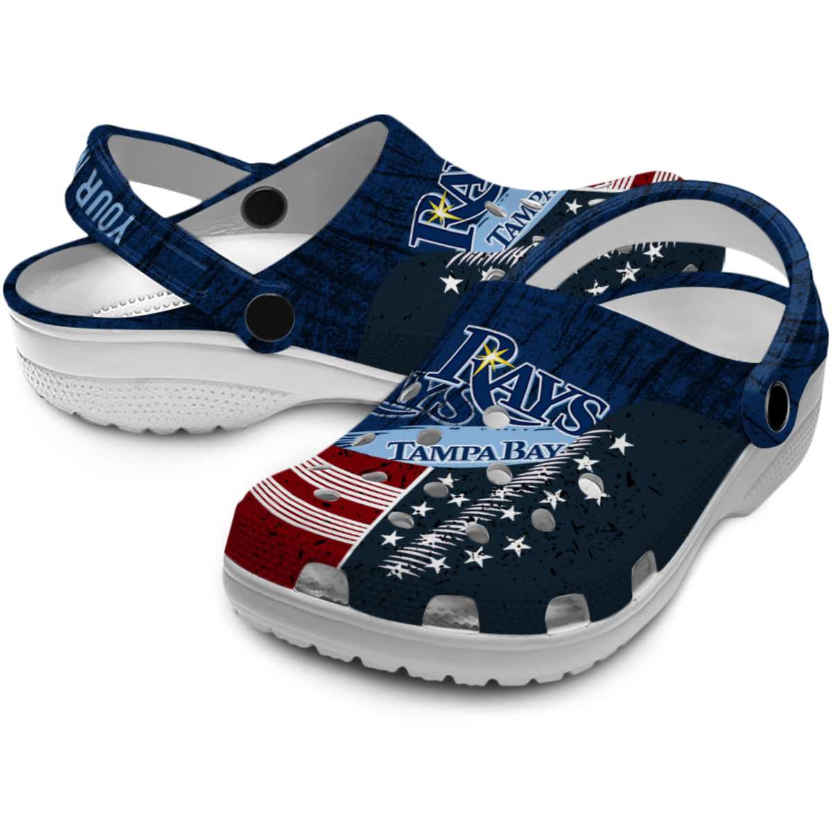 Tampa Bay Rays MLB Sport Crocs Crocband Clogs Shoes Comfortable For Men Women and Kids - Image 3