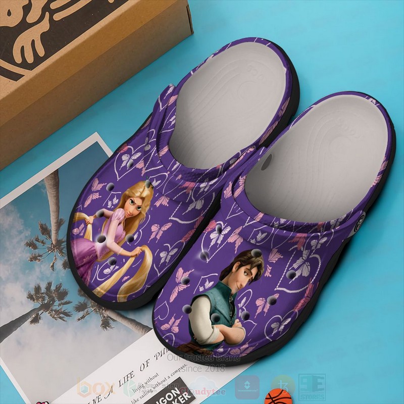 Tangled Rapunzel Cartoon Crocs Crocband Clogs Shoes Comfortable For Men Women and Kids