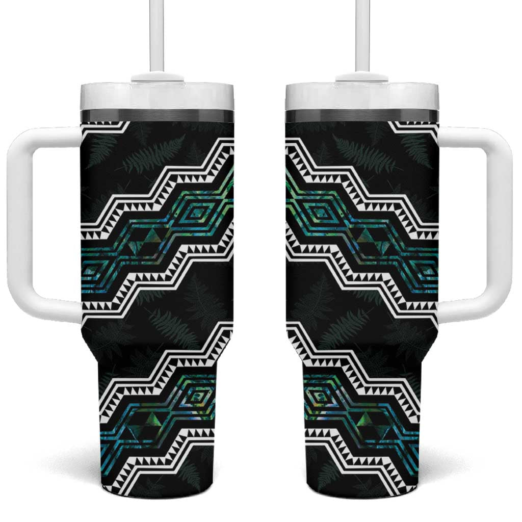 Taniko Aotearoa Mix Paua Shell Niho Taniwha Turquoise Glitter Custom Stanley Cup 40 oz 30 oz Tumbler With HandleTVC2301363