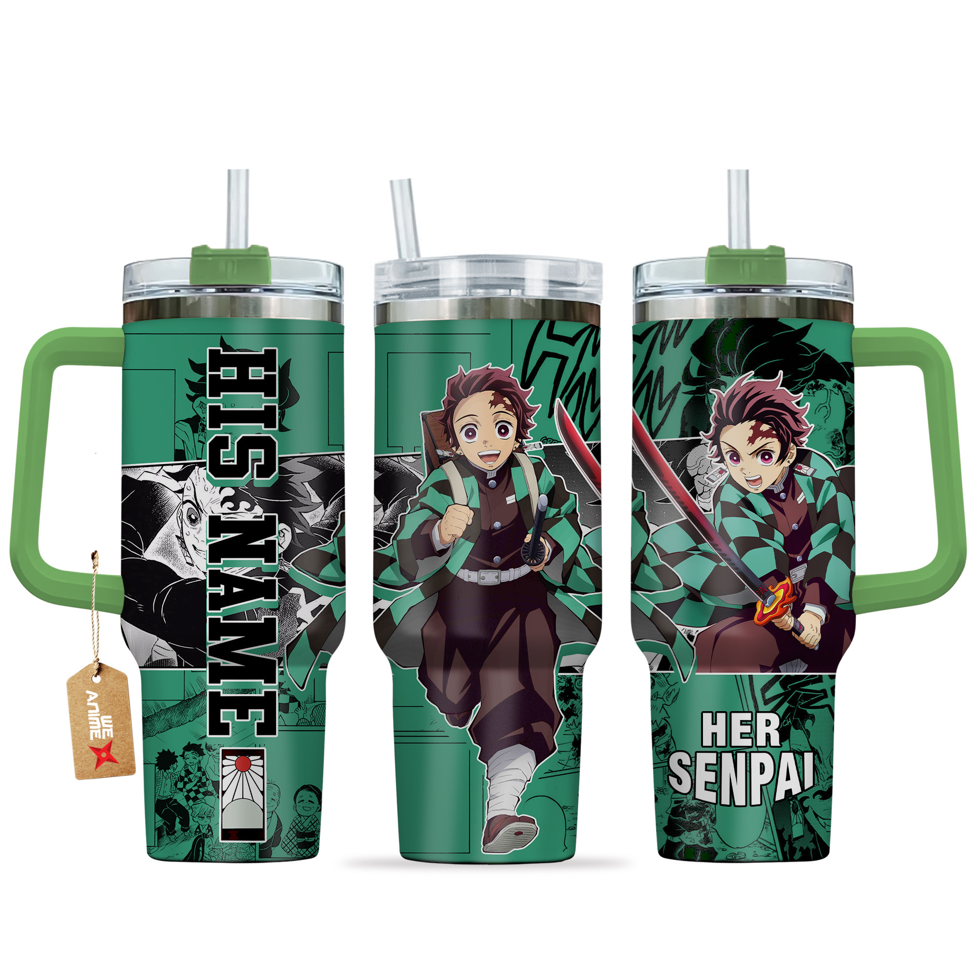 Tanjiro Kamado Demon Slayer Anime Custom Stanley Cup 40 oz 30 oz Tumbler With HandleTVC2301135