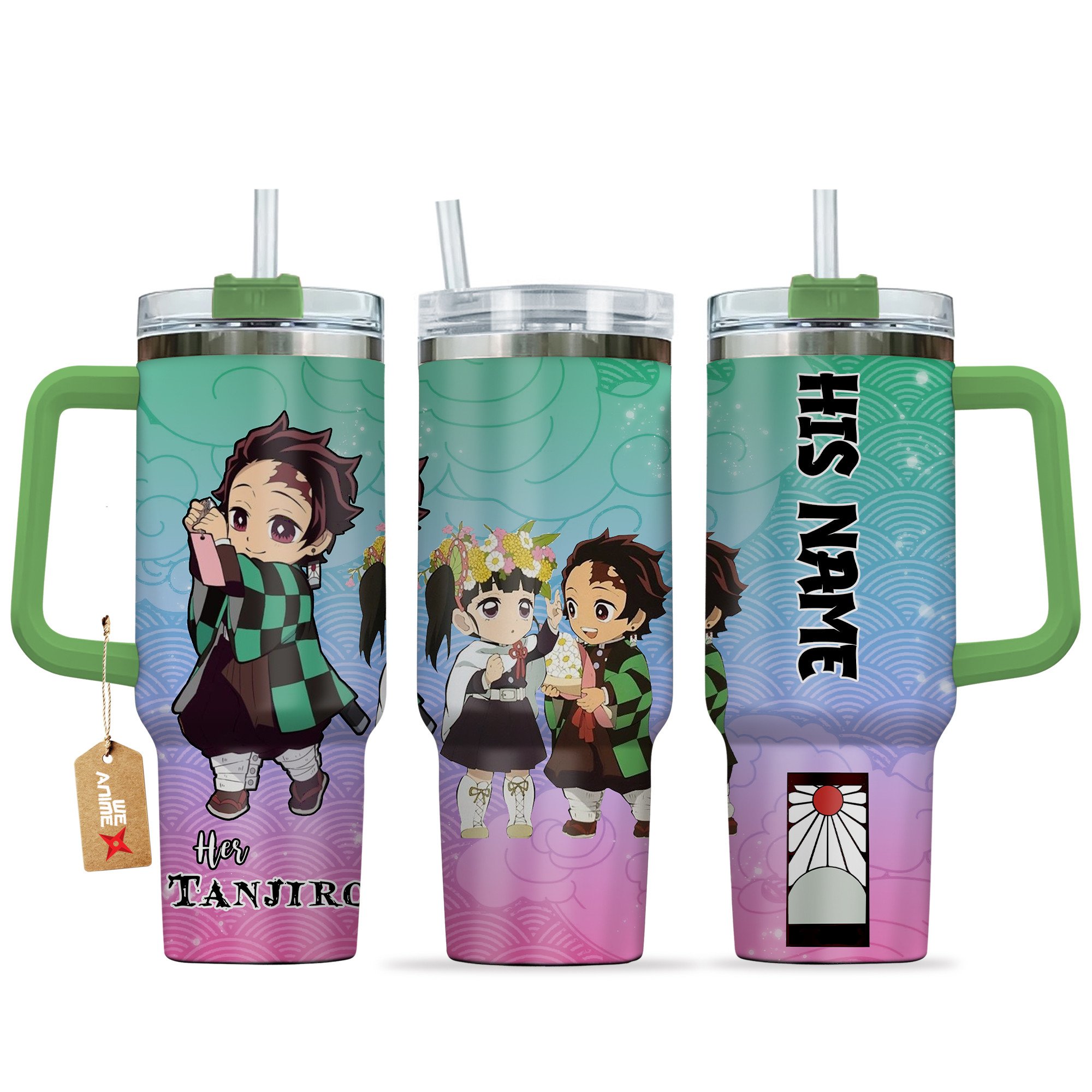 Tanjiro Kamado Demon Slayer Anime Valentine Custom Stanley Cup 40 oz 30 oz Tumbler With HandleTVC2301166
