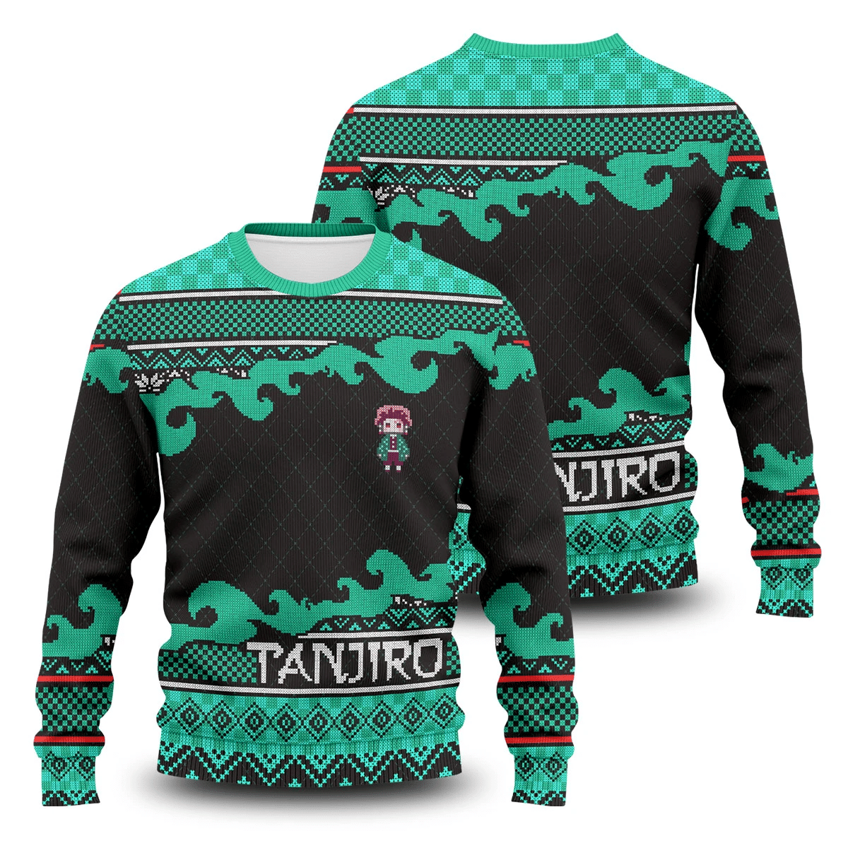 Tanjiro Ugly Christmas Sweater Adult 3D Funny Matching for family