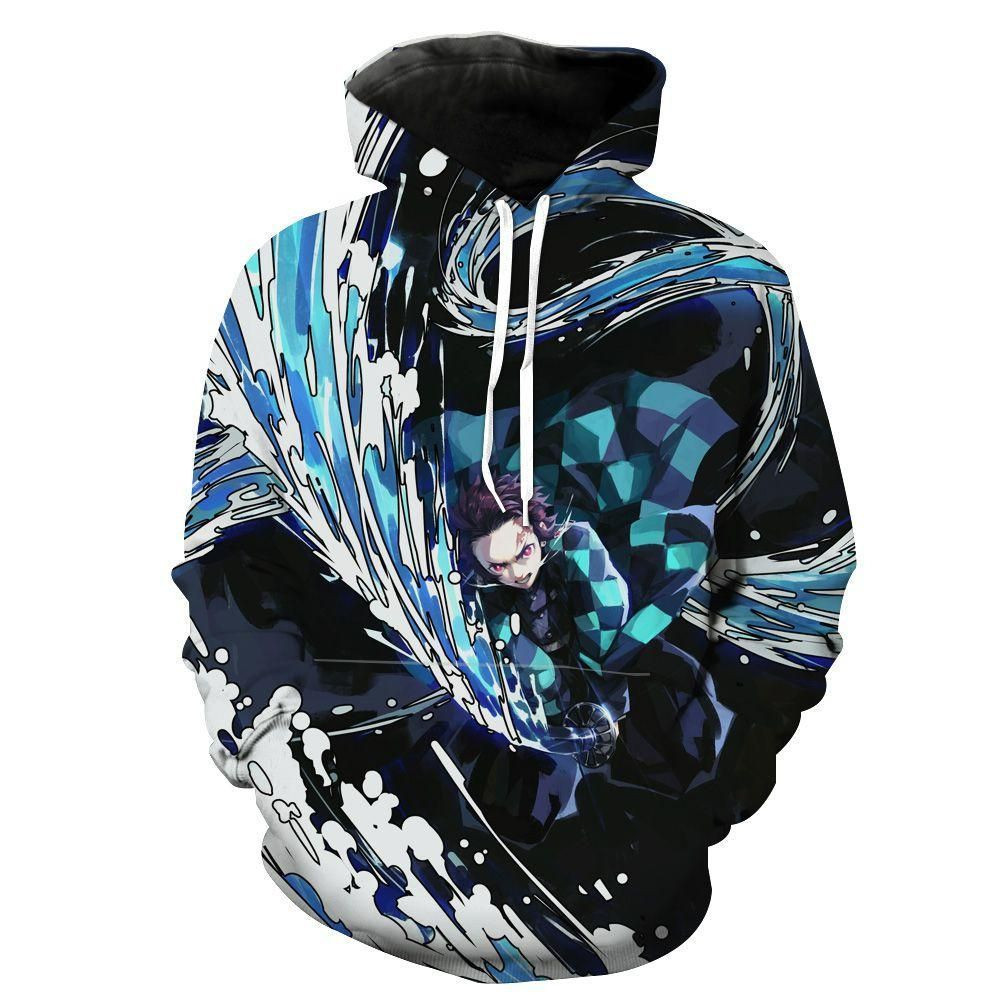 Tanjiro Water Form 3D All Over Print Hoodie, Zip Hoodie