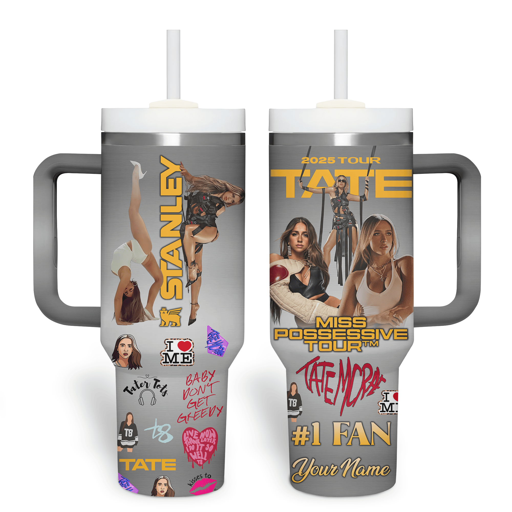 Tate McRae Music Custom Stanley Cup 40 oz 30 oz Tumbler With HandleTVC2301279 - Image 2