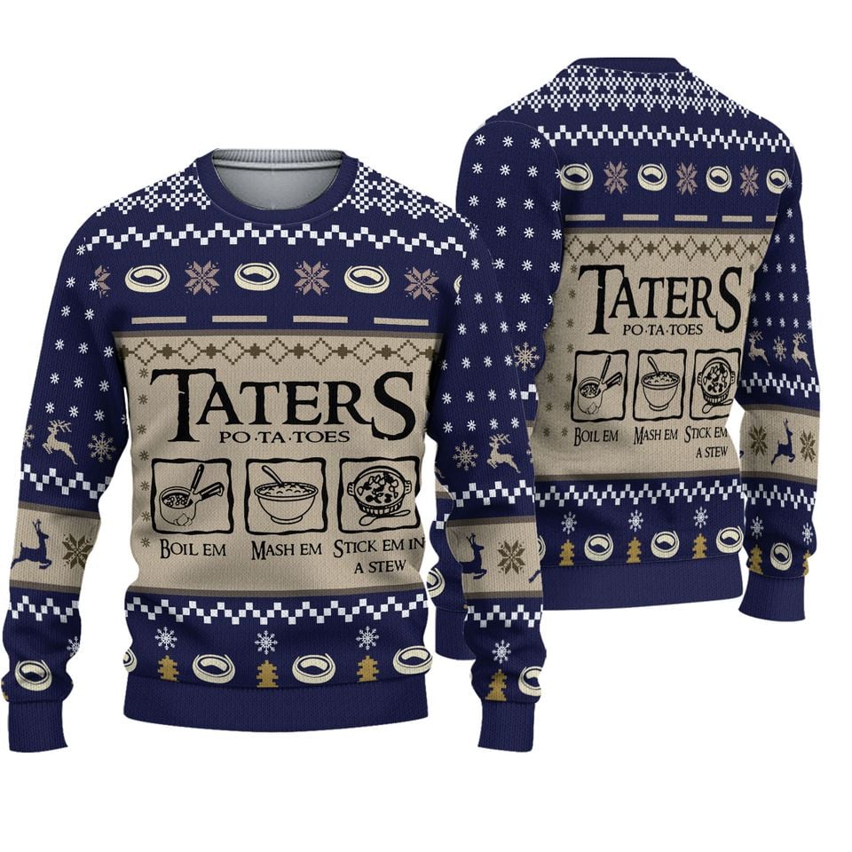 Taters Potatoes Ugly Christmas Sweater