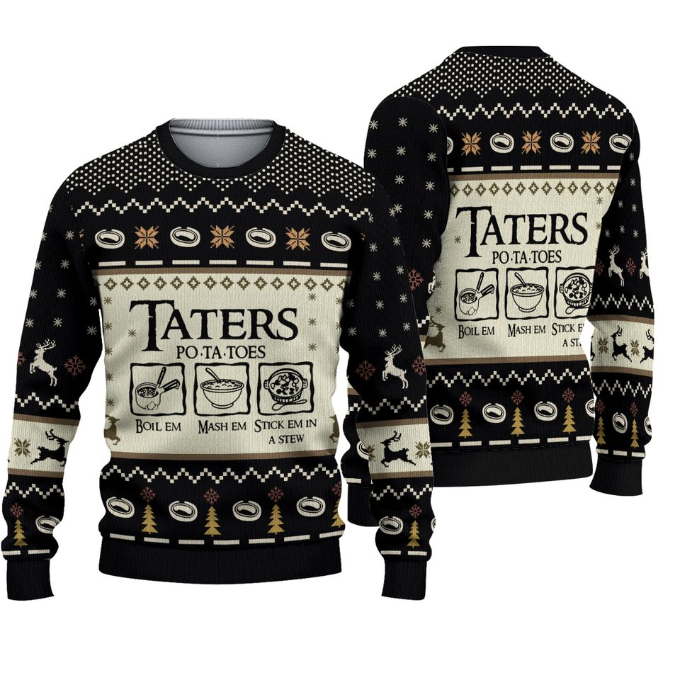 Taters Potatoes Ugly Christmas Sweater