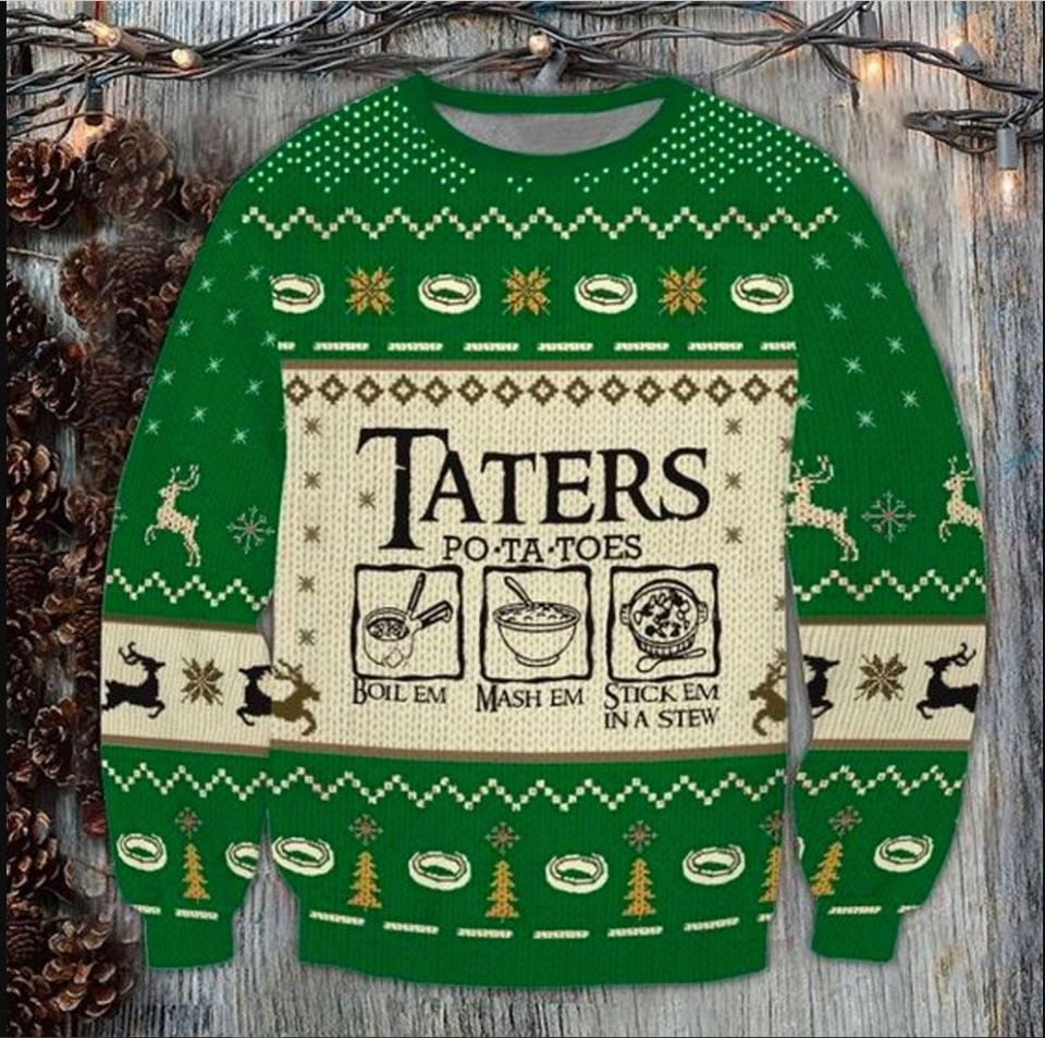 Taters Potatoes Ugly Christmas Sweater