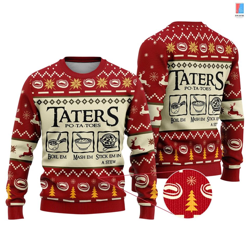 Taters Potatoes Ugly Christmas Sweater, Lord of the Rings Christmas