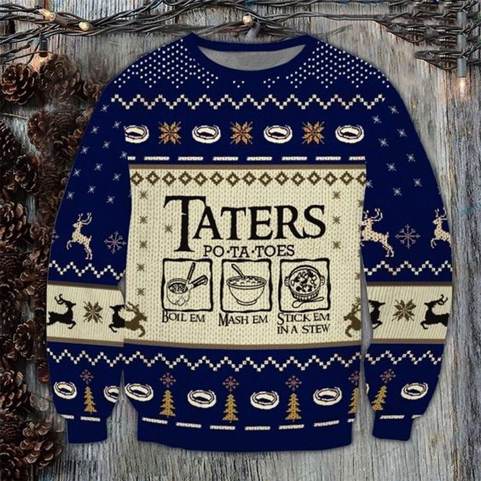 Taters Potatoes Ugly Christmas Sweater, Xmas Sweater