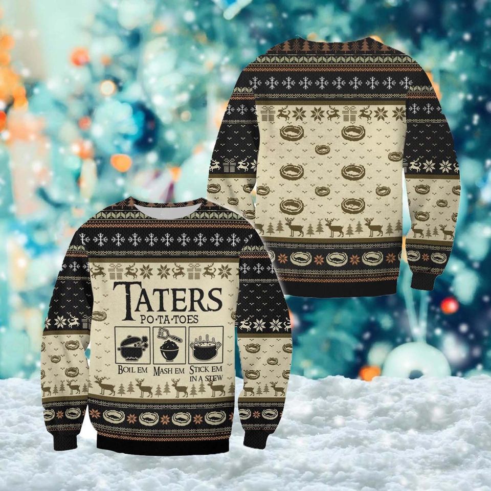 Taters Potatos Boil Them Stick Cooking 3D Print Sweatshirt