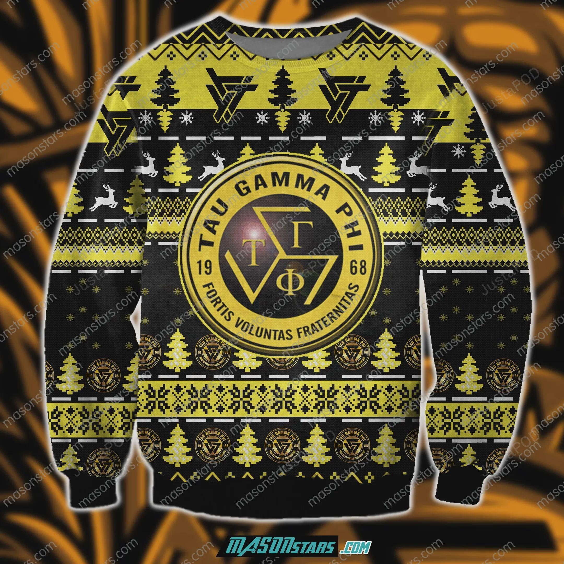 Tau Gamma Phi 3D Print Ugly Christmas Sweater Adult 3D Funny Matching for family