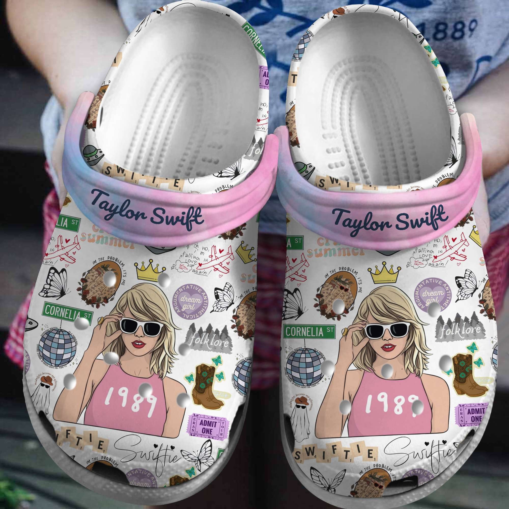 Taylor Swift 1989 Album Music Crocs Crocband Clogs Shoes Comfortable For Men Women and Kids