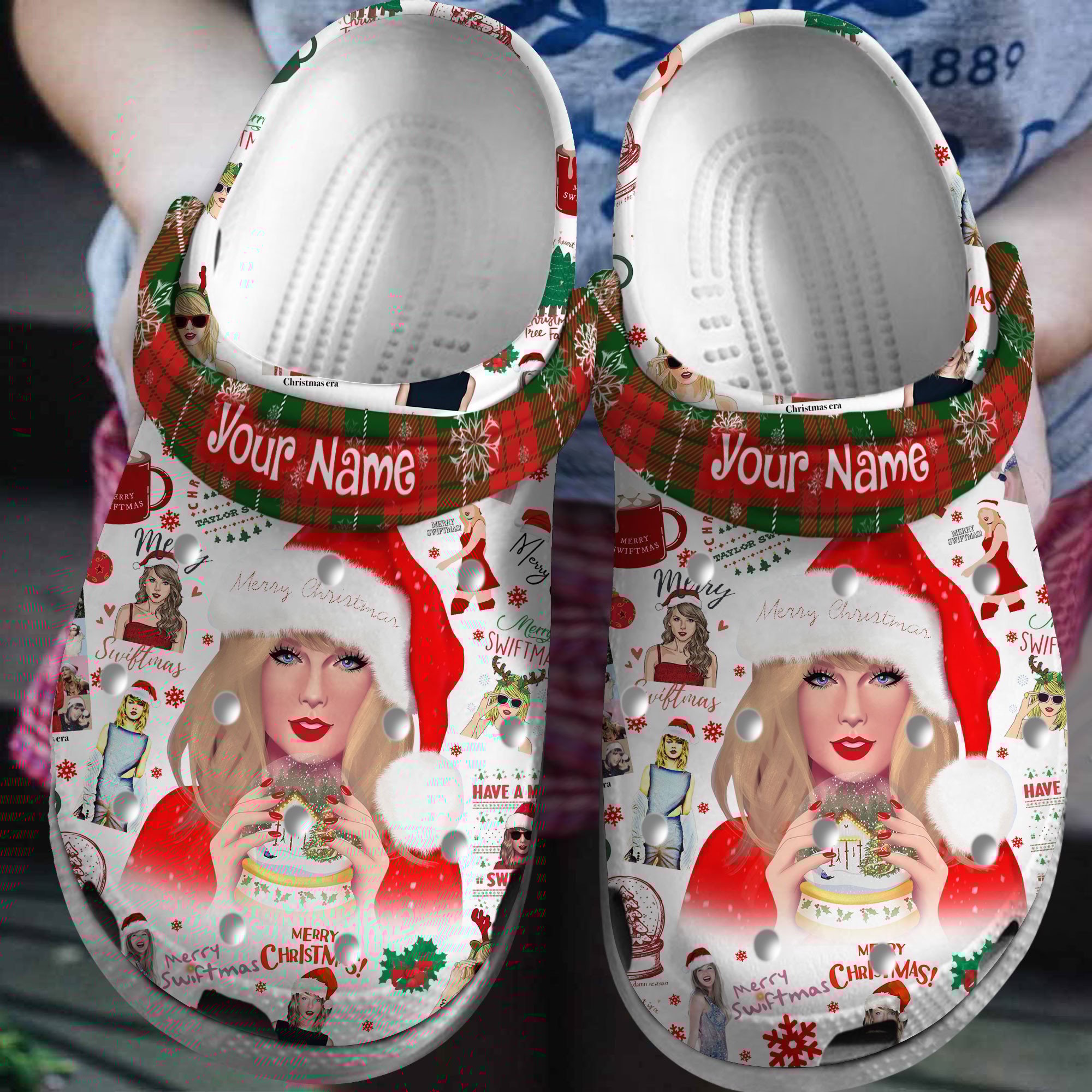 Taylor Swift Music Christmas Crocs Crocband Clogs Shoes Comfortable For Men Women and Kids