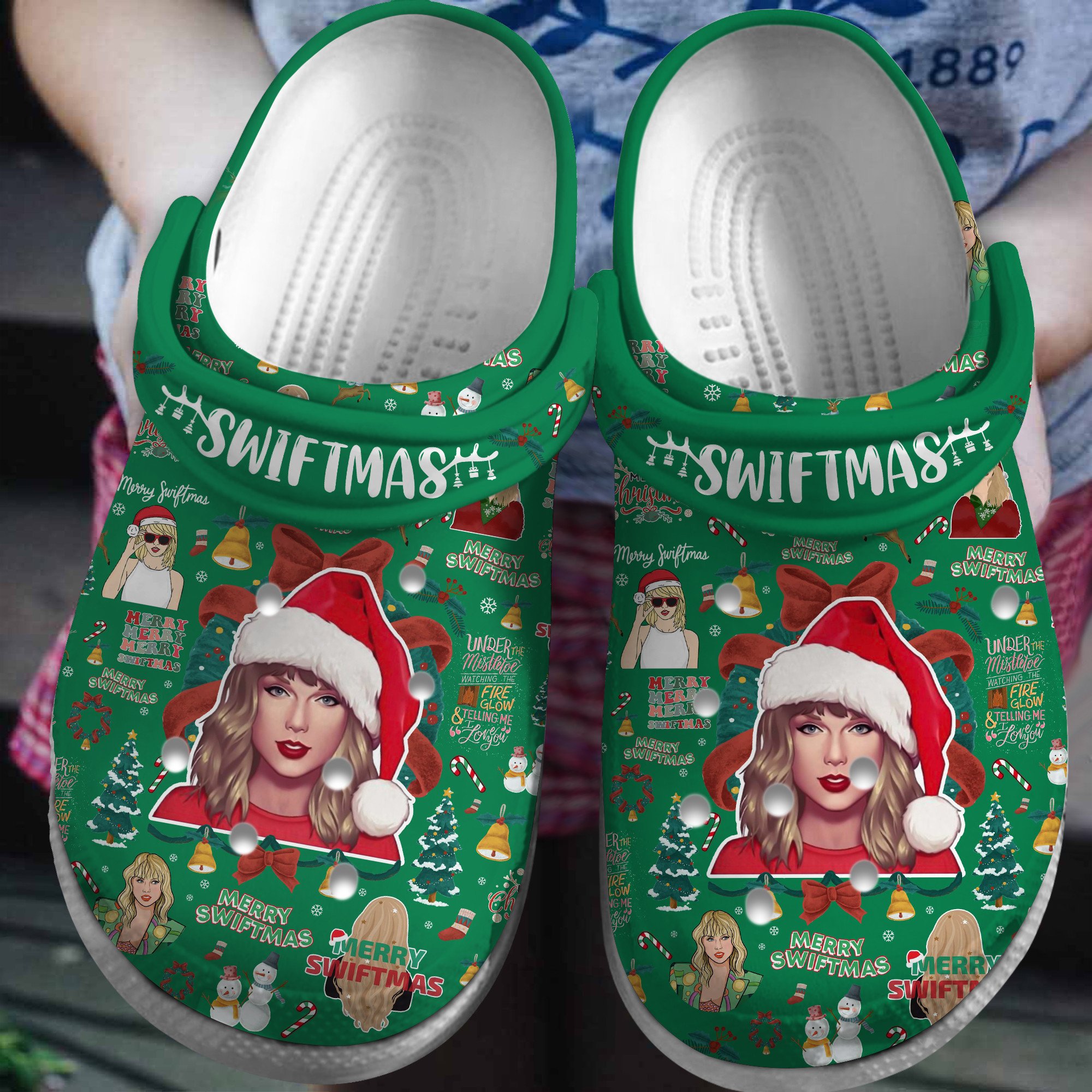Taylor Swift Music Christmas Crocs Crocband Clogs Shoes Comfortable For Men Women and Kids