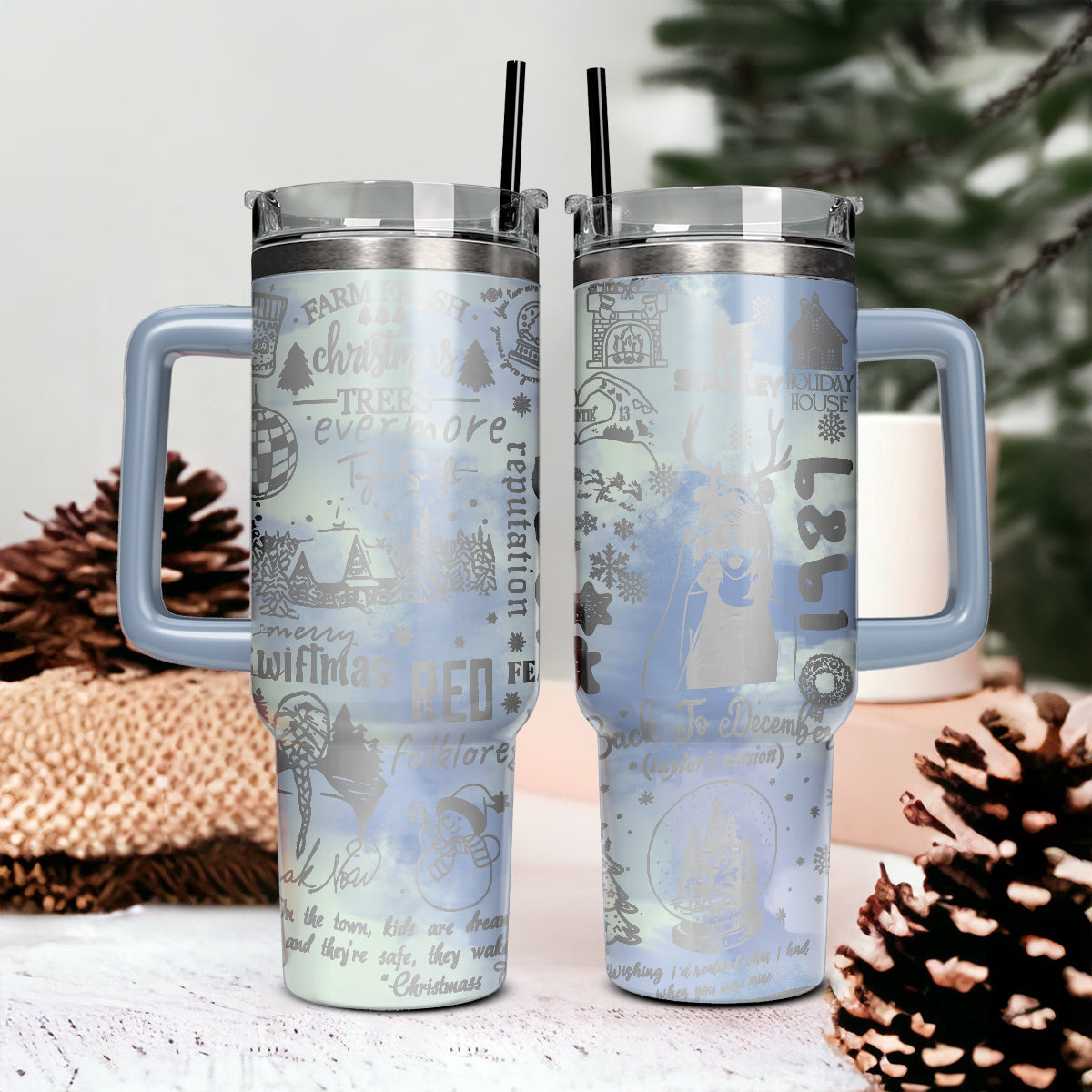 Taylor Swift Music Christmas Custom Stanley Cup 40 oz 30 oz Tumbler With HandleTVC2301419