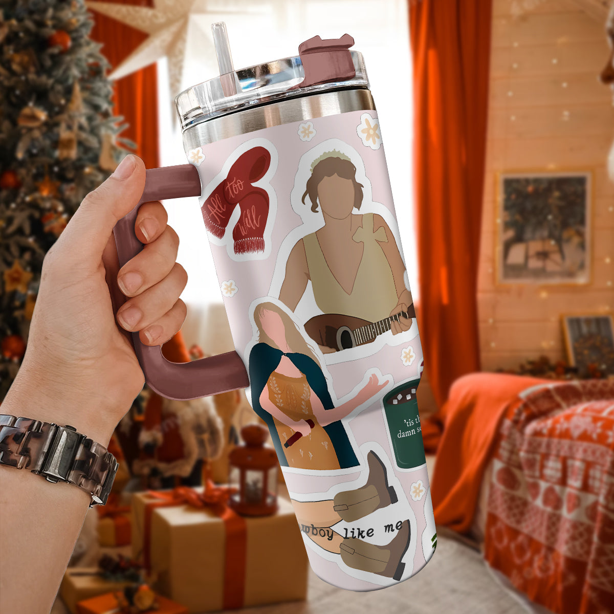 Taylor Swift Music Christmas Custom Stanley Cup 40 oz 30 oz Tumbler With HandleTVC2301419 - Image 4