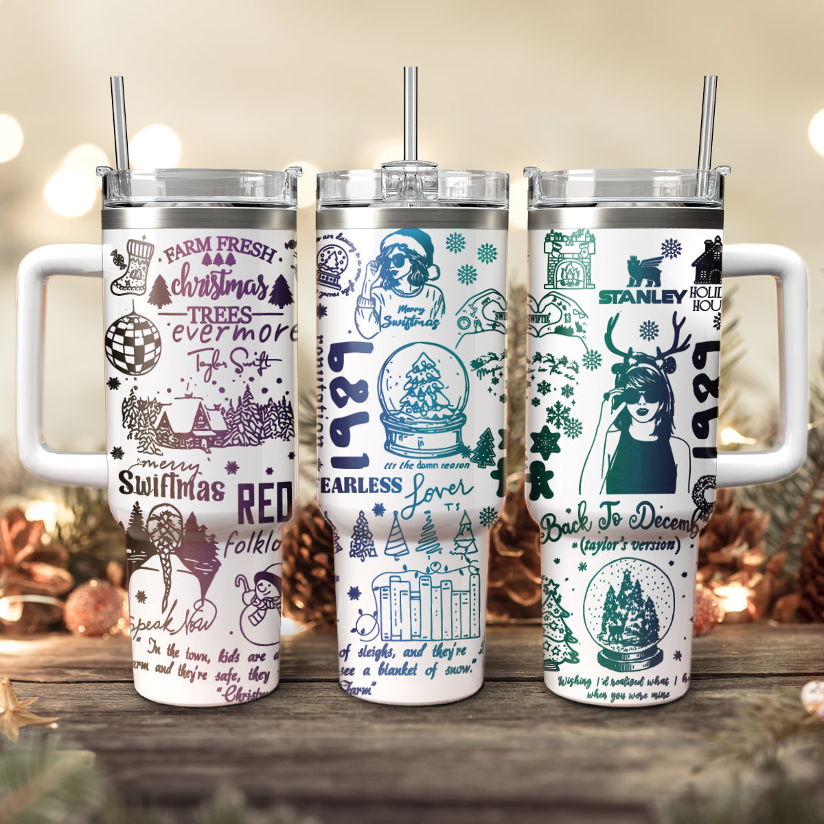Taylor Swift Music Christmas Custom Stanley Cup 40 oz 30 oz Tumbler With HandleTVC2301419
