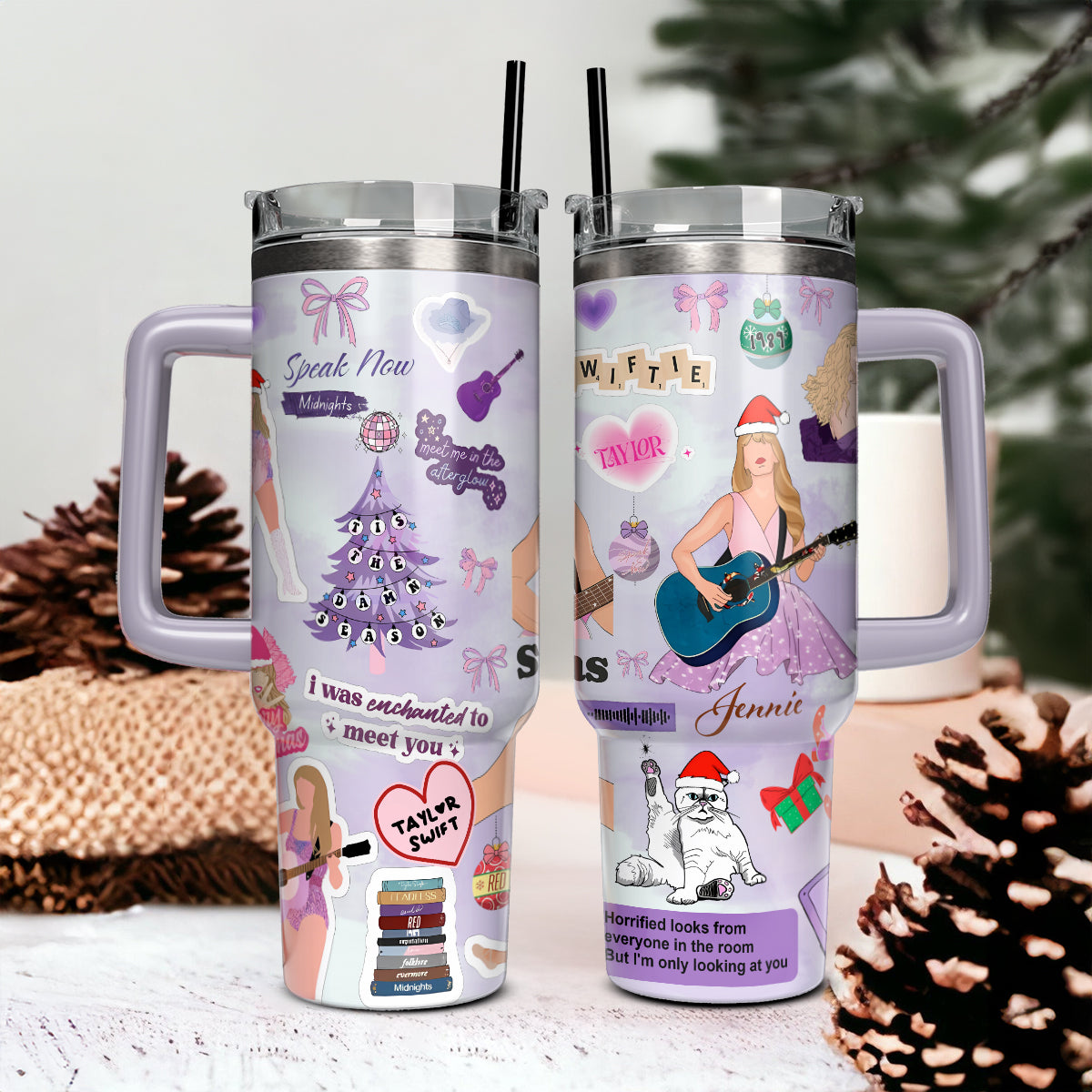 Taylor Swift Music Christmas Custom Stanley Cup 40 oz 30 oz Tumbler With HandleTVC2301419