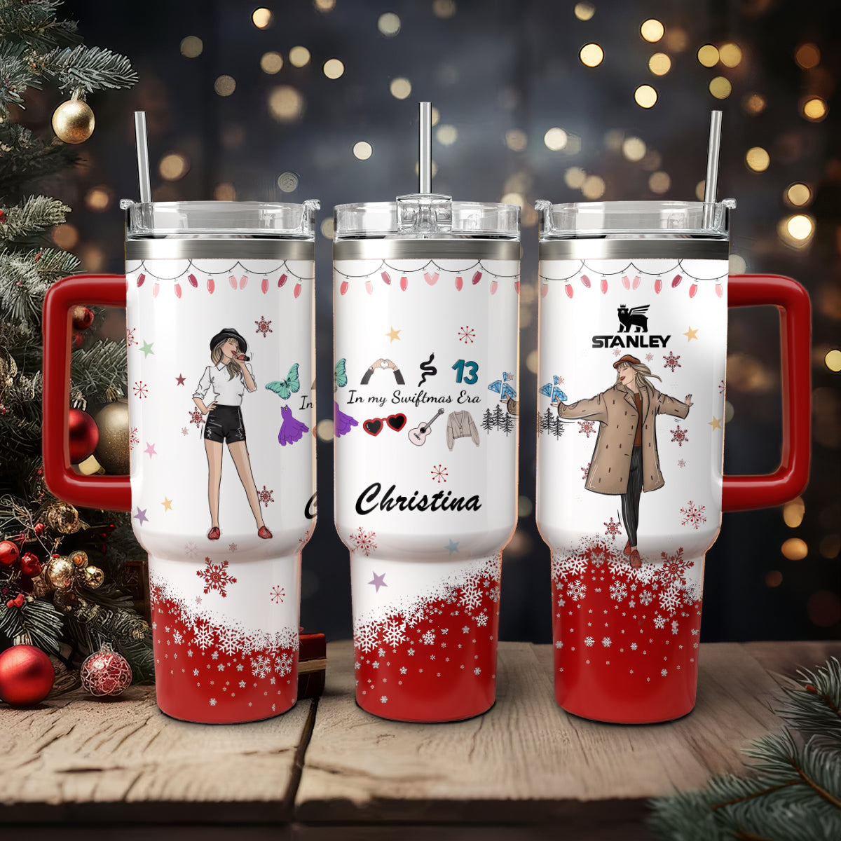 Taylor Swift Music Christmas Custom Stanley Cup 40 oz 30 oz Tumbler With HandleTVC2301419