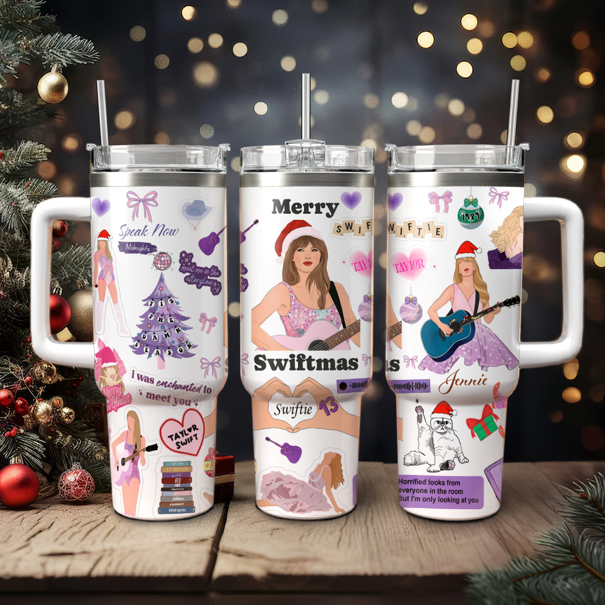 Taylor Swift Music Christmas Custom Stanley Cup 40 oz 30 oz Tumbler With HandleTVC2301419
